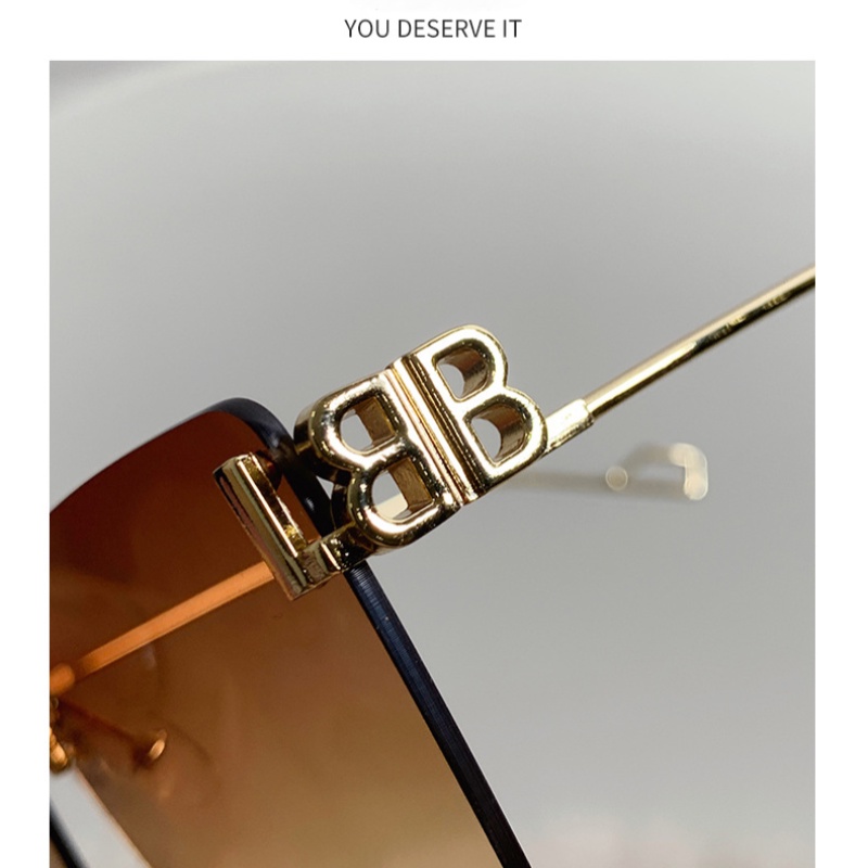 Kính Mát Gọng Vuông Oversized Không Viền Thời Trang Cho Nữ