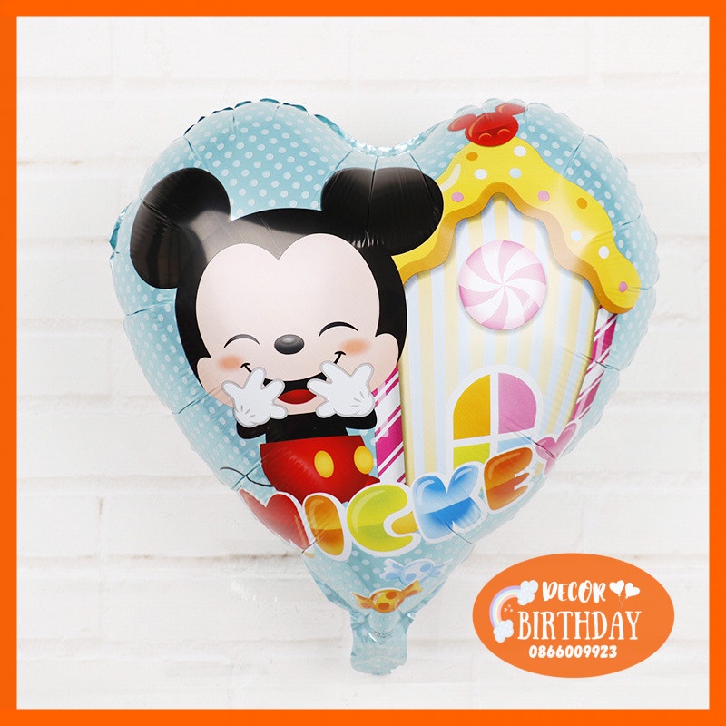 Bóng Bay Hình Chuột Mickey 💕FREESHIP💕 Trang Trí Sinh Nhật Cho Bé, Bóng Dày Dặn, Nhiều Mẫu Đẹp