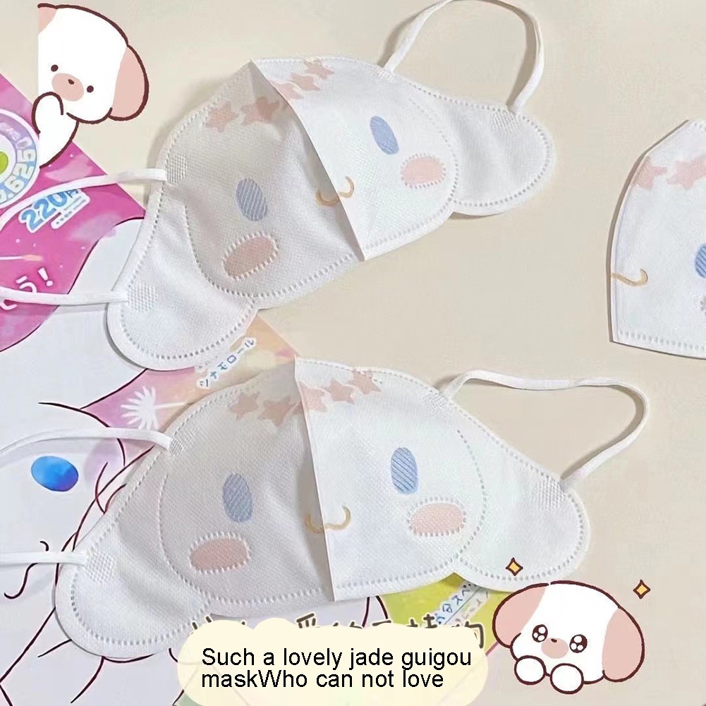 Set 10 Mặt Nạ Hình Chú Chó cinnamon 3D Ba Chiều Dễ Thương Cho Mẹ Và Bé Sự Bảo Vệ