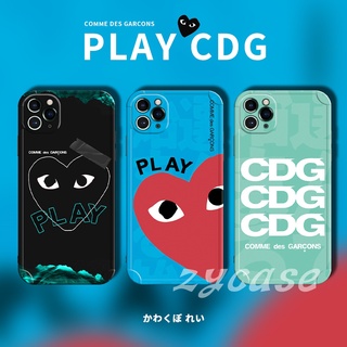 Ốp Điện Thoại Mềm Họa Tiết Trái Tim Cdg Play Thời Trang Cho Iphone 12 Pro Max 11 Pro Max X Xs Xr Xsmax 8 7 Plus Se 2020