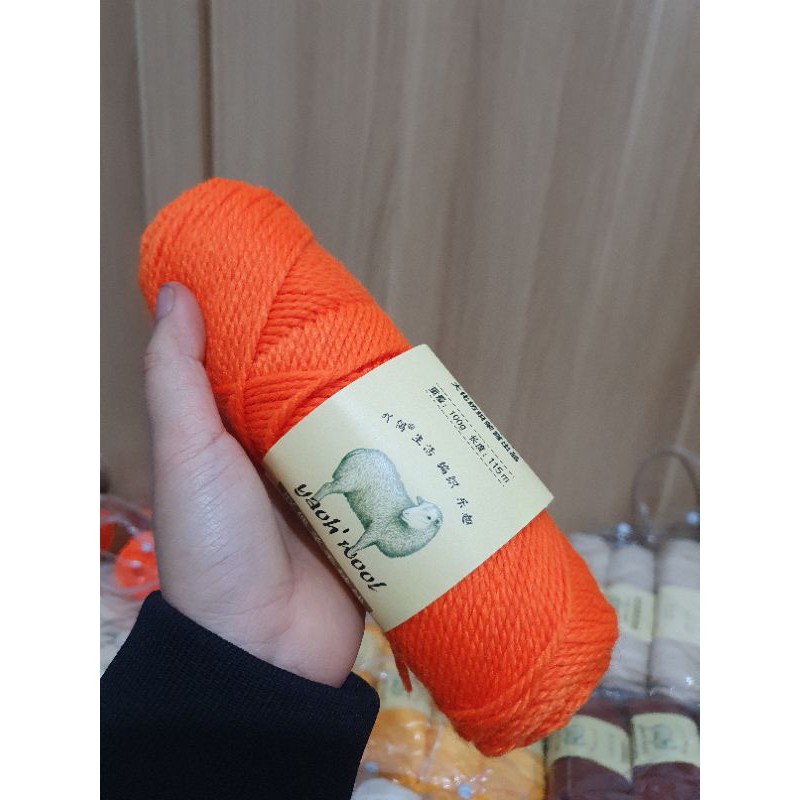 Len Lông cừu màu cam