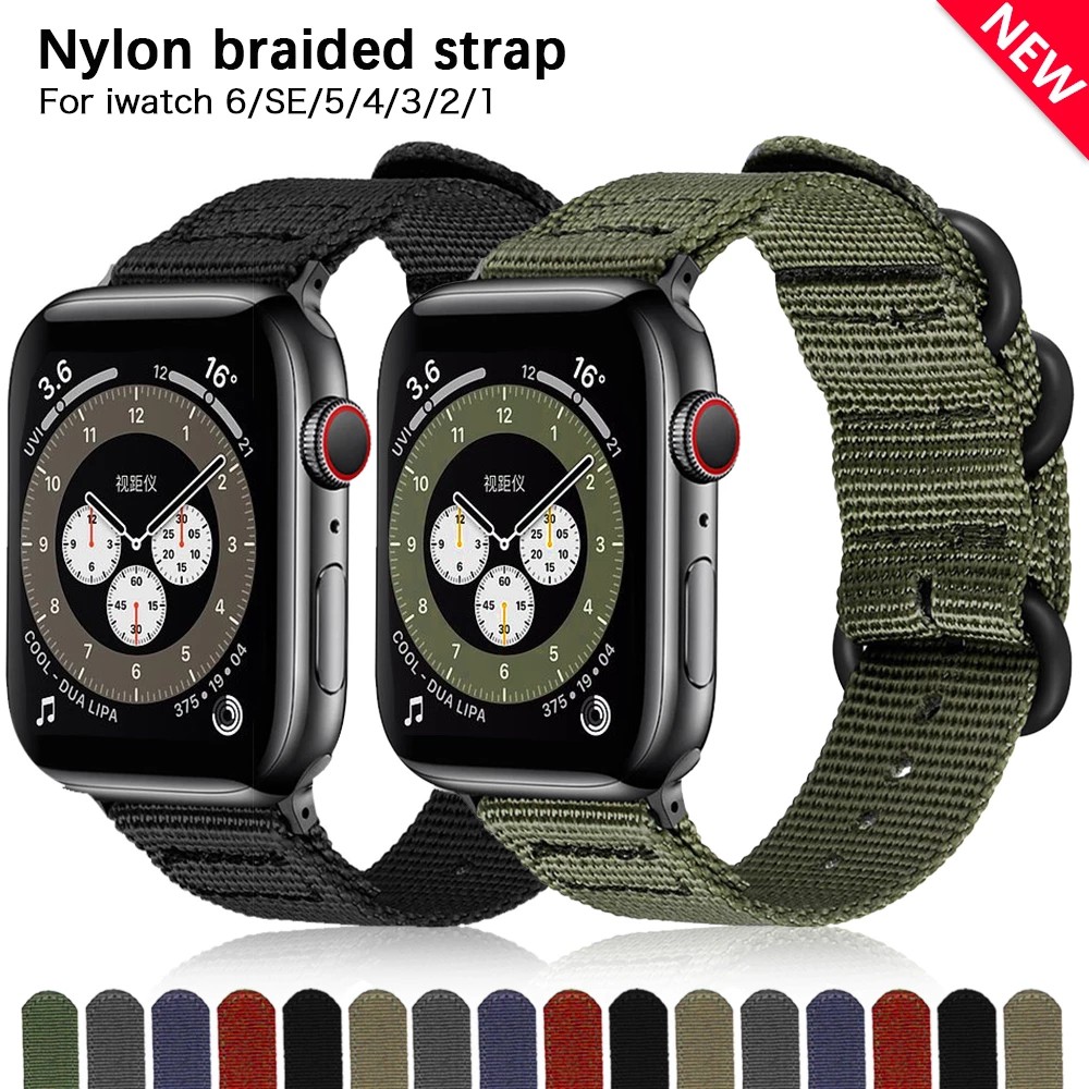 Dây Nylon Khóa Kim Loại Cho Đồng Hồ Apple 4 / 3 / 2 / 1 (42Mm / 38mm)