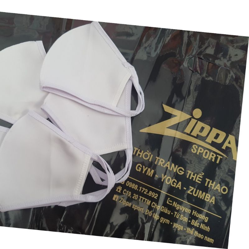 Khẩu trang vải màu trắng size cho người lớn -ZIPPASPORT | BigBuy360 - bigbuy360.vn