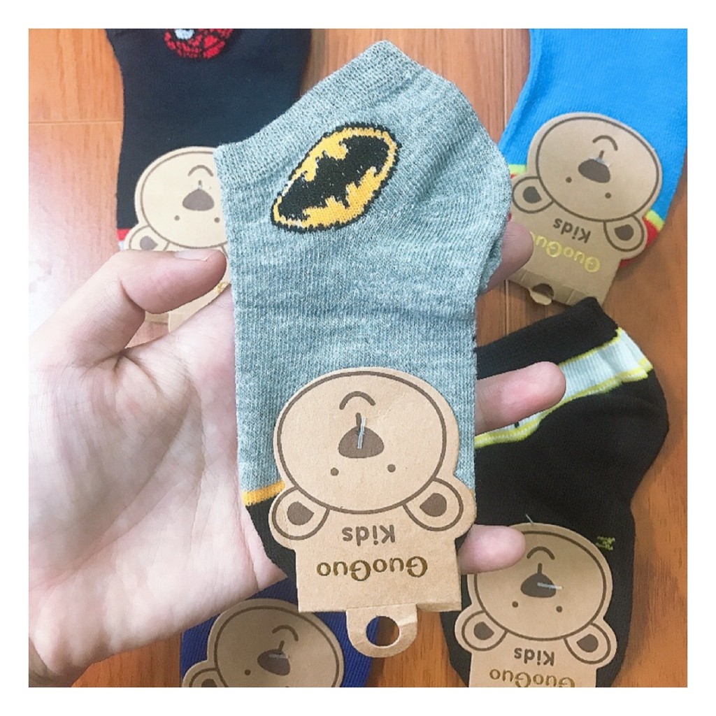 Freeship 50k ⚡ Tất trẻ em hình Marvel, batman cho bé, chất lượng, giá rẻ