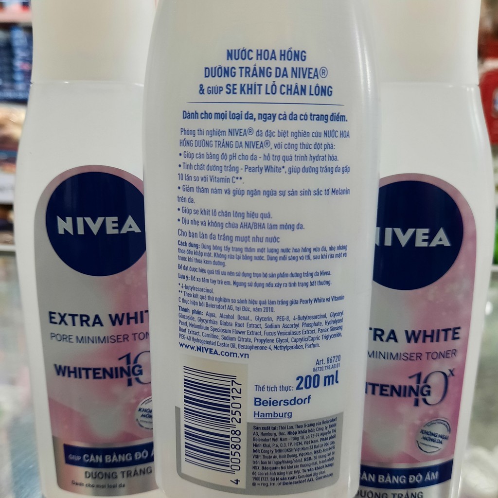 Nước Hoa Hồng Dưỡng Trắng Da Nivea 200ml