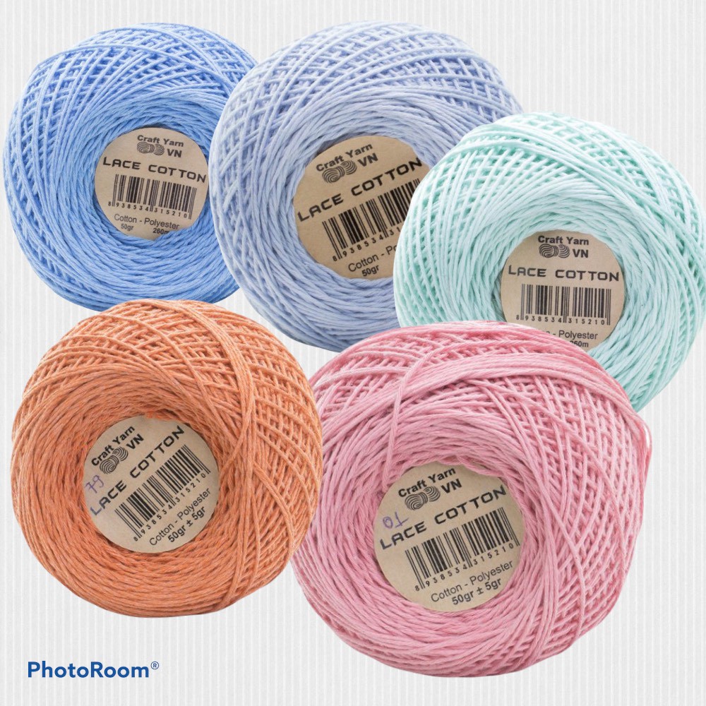 Cuộn len sợi Lace Cotton Craft Yarn
