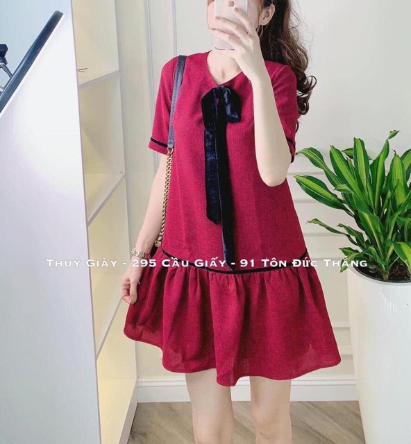 VÁY ĐUÔI CÁ DẠ WEET ĐỎ MUỐI TIÊU