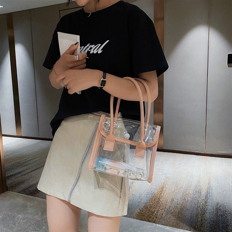 🌿🌿 Túi Xách Nữ Trong Suốt Sang Chảnh Mẫu Mới, Túi Trong Suốt, Túi Du Lịch Trong Suốt (3 Màu Lựa Chọn) | BigBuy360 - bigbuy360.vn