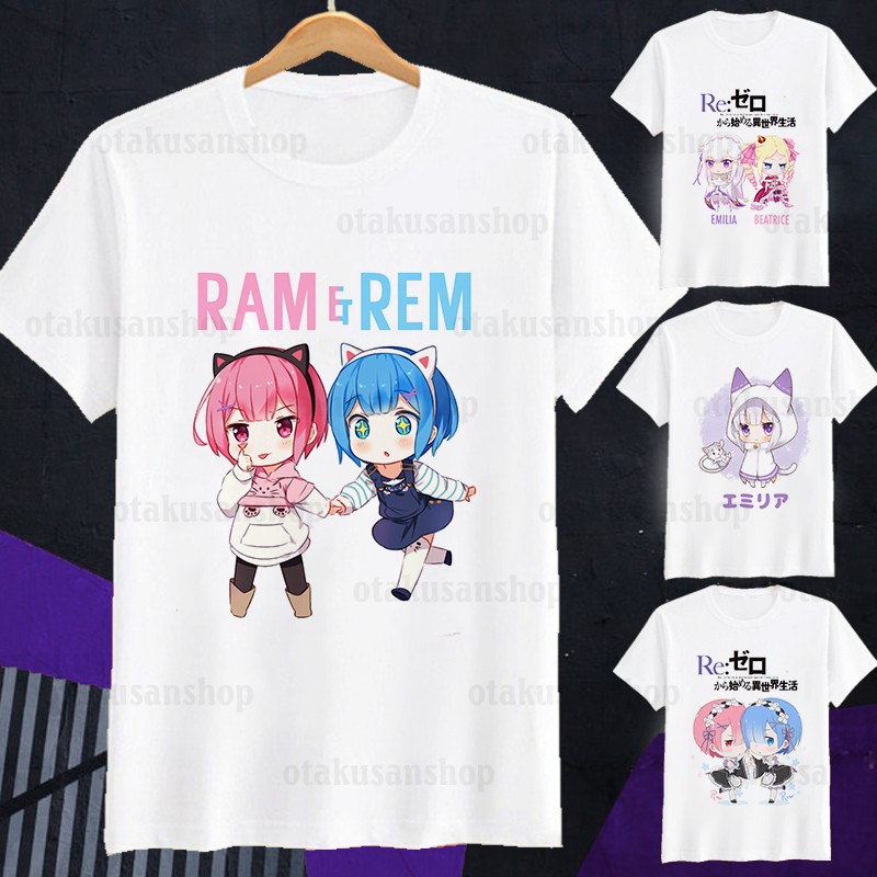 Áo thun Re:Zero Chibi Couple Collections ngắn tay