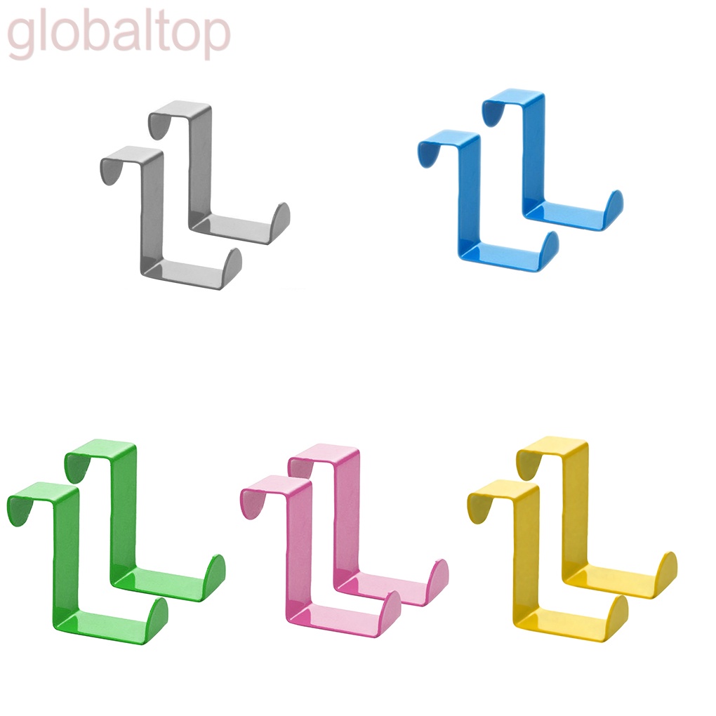 Set 2 móc treo đồ gắn cửa tủ làm từ thép không gỉ sử dụng tiện lợi cho nhà bếp / văn phòng