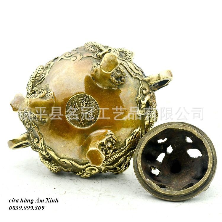 LƯ HƯƠNG ĐỐT TRẦM BẰNG ĐỒNG NGUYÊN CHẤT
