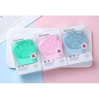 Miếng silicon rửa mặt hình móng vuốt mèo.