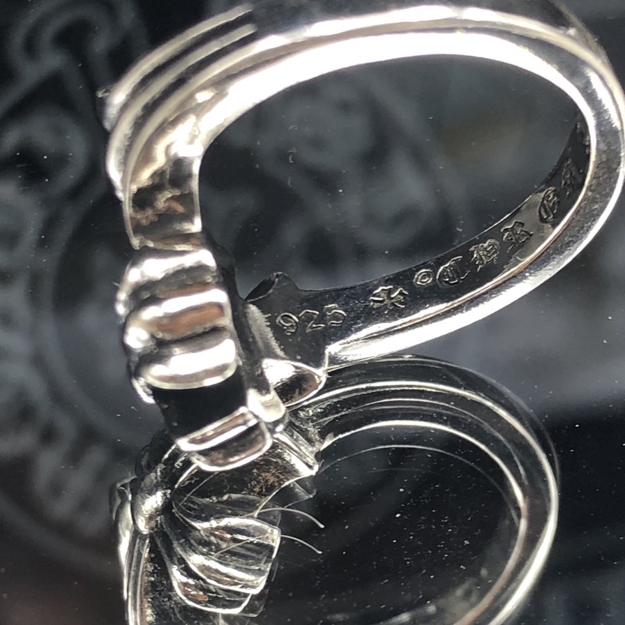 Nhẫn Chrome Heart Nam Nữ Bạc 925 Hình Thánh Giá Uốn Vòng LeCo