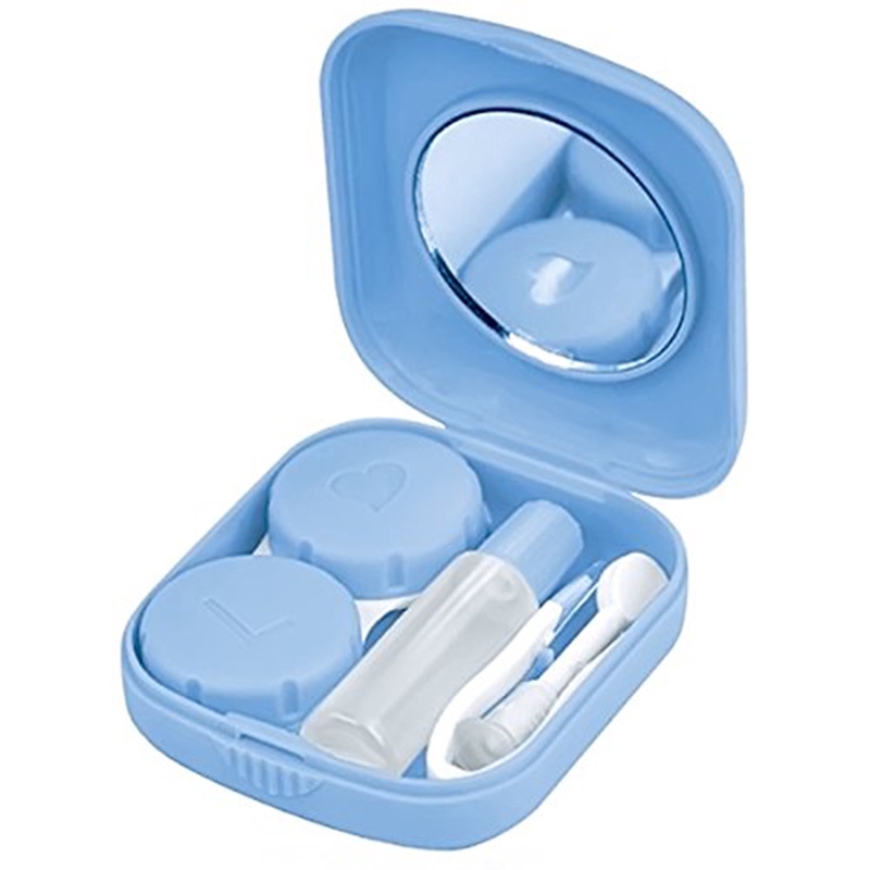Hộp đựng kính áp tròng kích thước mini kèm gương soi tiện lợi Jp1
