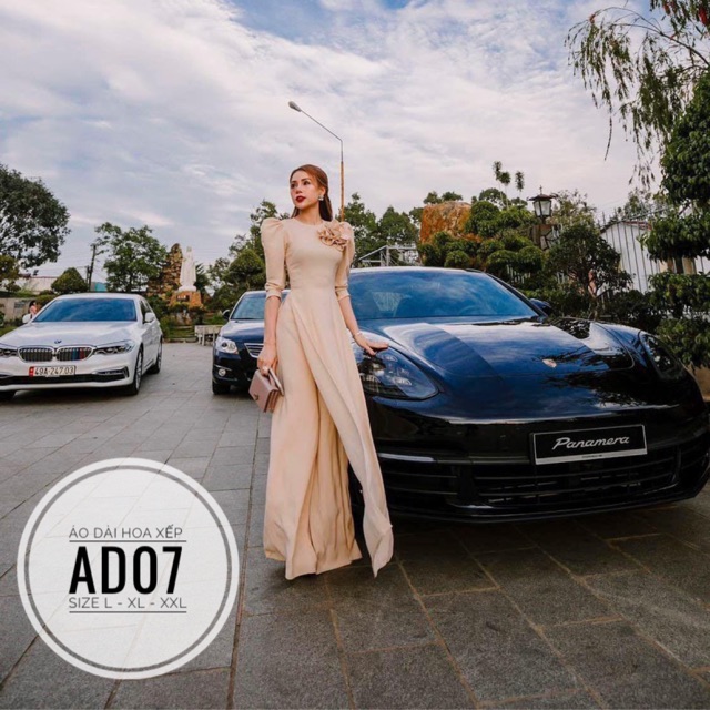 Bigsize Áo dài hoa xếp AD07
