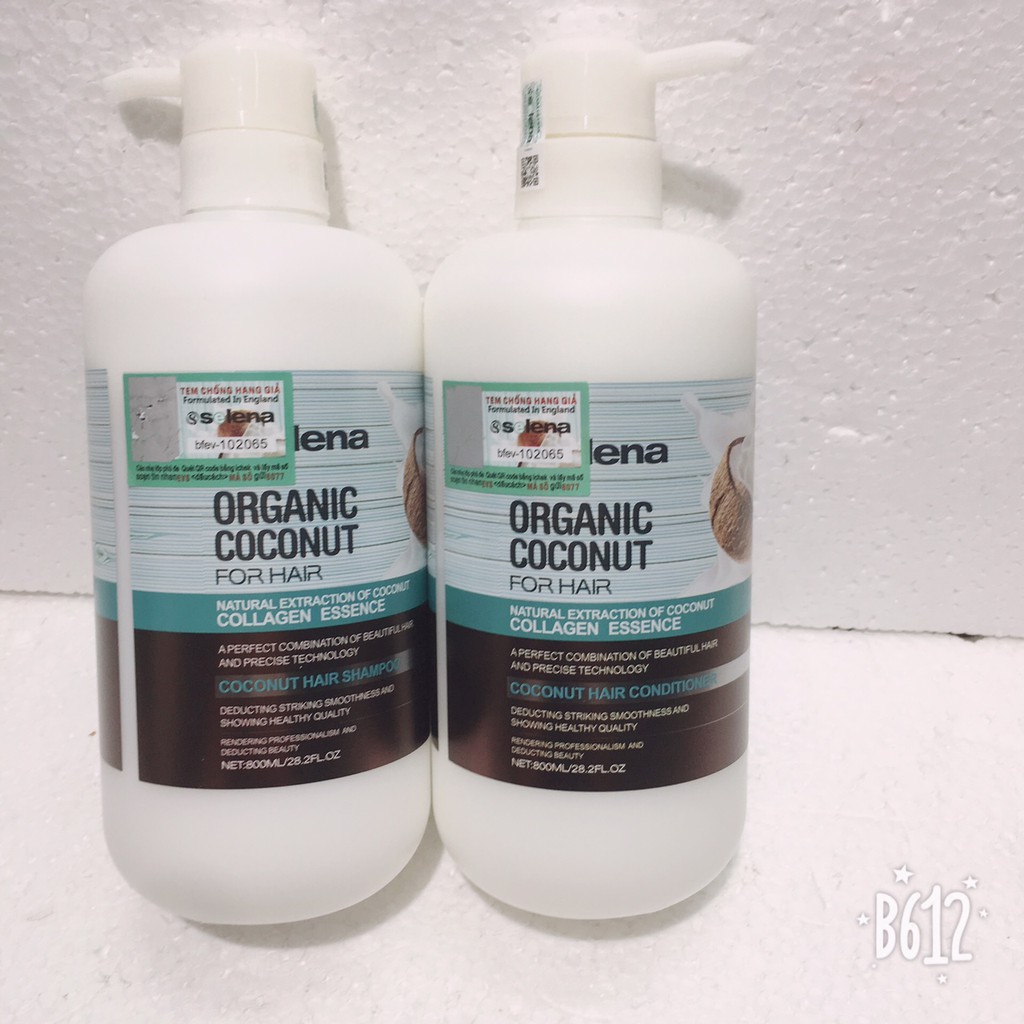 BỘ DẦU GỘI + DẦU XẢ DỪA ORGANIC COCONUT 800ml*2