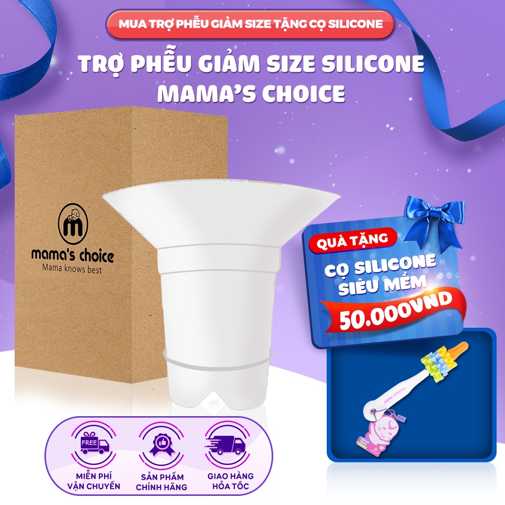 Trợ Phễu Silicone Mama's Choice NewFit, Đệm Hạ Size Phễu Size 15-17-19-21mm, Hút Sữa Hiệu Quả và Êm Ái