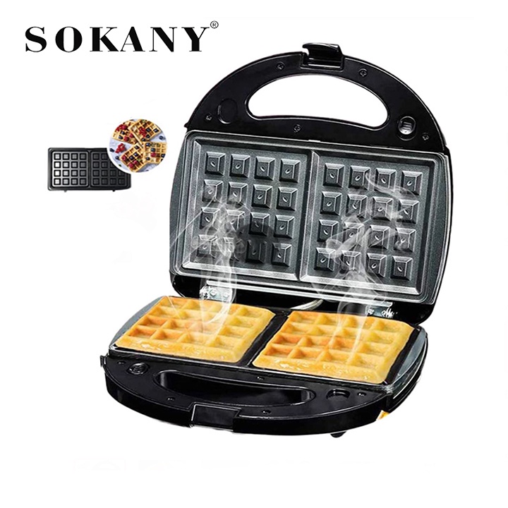 Máy Làm Bánh Kẹp Tàn Ong Khuôn Đôi, Waffle Khuôn Vuông
