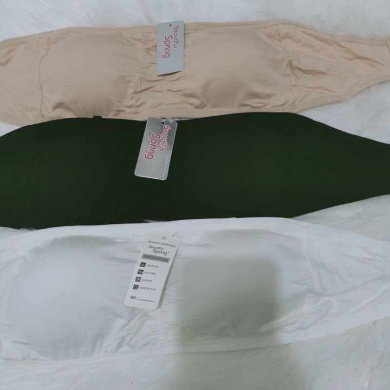 Áo bra ống quây ngực cotton có móc cài