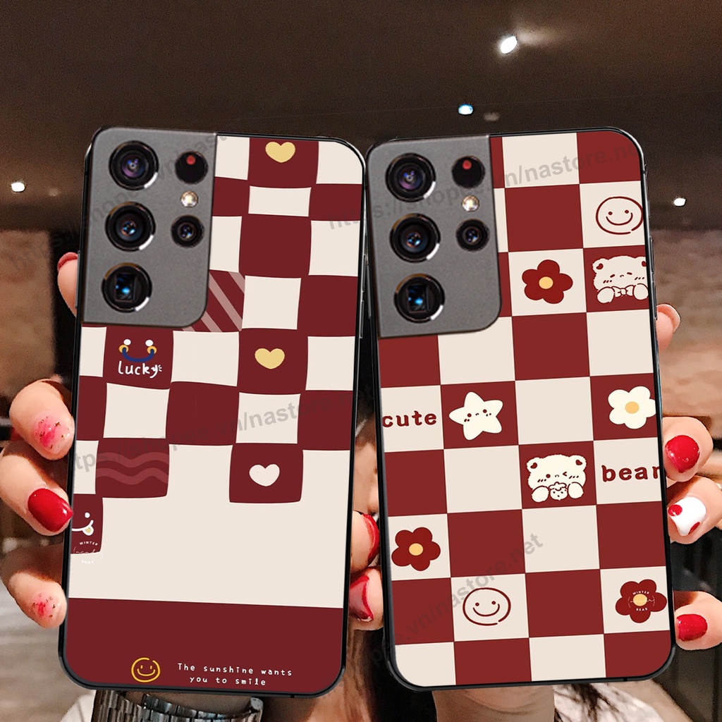 Ốp lưng Samsung S21 / S21 FE / S21 Plus / S21+ / S21 Ultra trái tim mặt cười, gấu cute thể thao cá tính