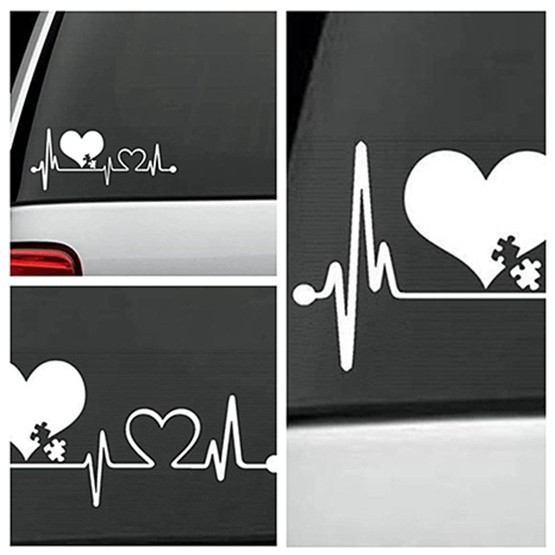 Decal dán xe hình nhịp tim