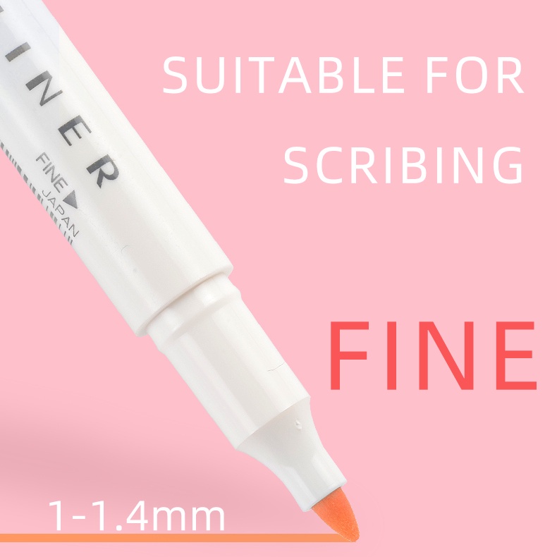 Bộ 5 Bút Dạ Quang Họa Tiết Ngựa Vằn Nhật Bản Xinh Xắn