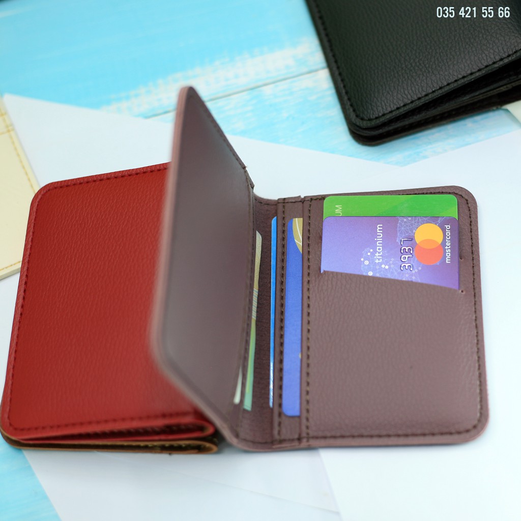 [SEN2] Ví da mini, da PU cao cấp, Đựng thẻ ngân hàng, card visit, tiền.. nhỏ gọn thời trang, Unisex | BigBuy360 - bigbuy360.vn