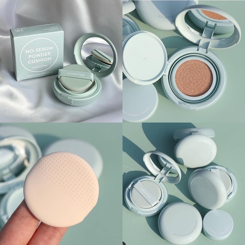 Phấn nước Innisfree No Sebum Powder Cushion Powder Cushion SPF 29 PA++ 14g tone 17N - 21N - 23N