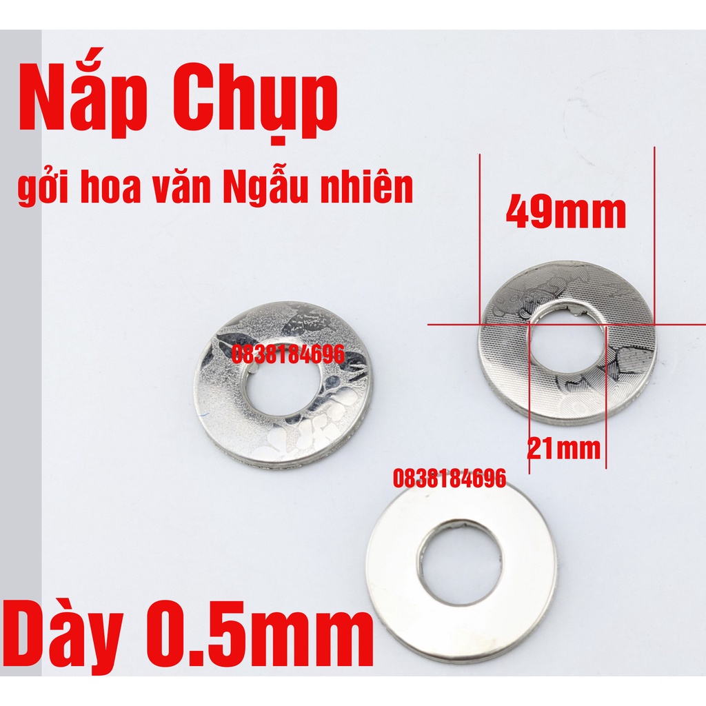Nắp chụp vòi nước inox 304, nắp chụp chân vòi hồ, T cầu, long đền lavabo lạnh, long đen vòi chén lạnh