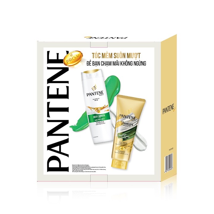 Bộ đôi Pantene Suôn Mượt Óng Ả Dầu gội 300ml + Kem xả 3 phút diệu kỳ 150ml