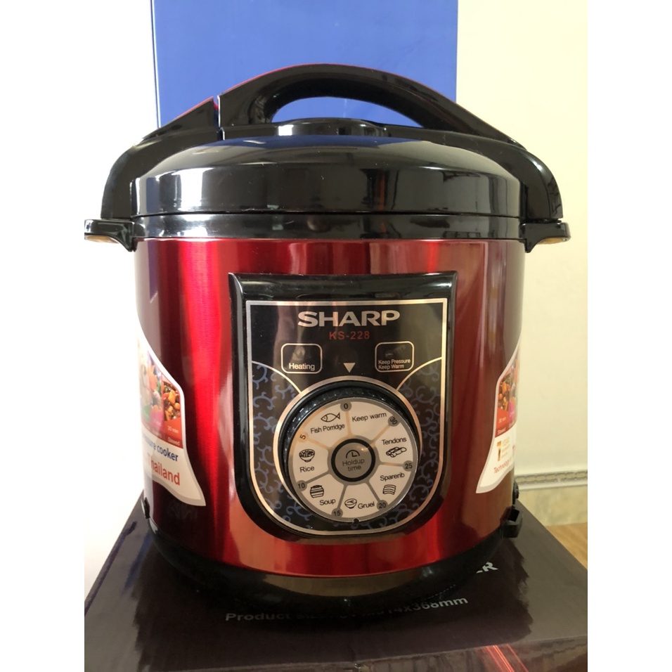 Nồi áp suất, Nồi áp suất điện đa năng Sharp 6L, Xuất xứ Thái Lan, Bảo hành 12 tháng, Ninh Kỹ hầm nhừ Giữ Trọn Vị ngon