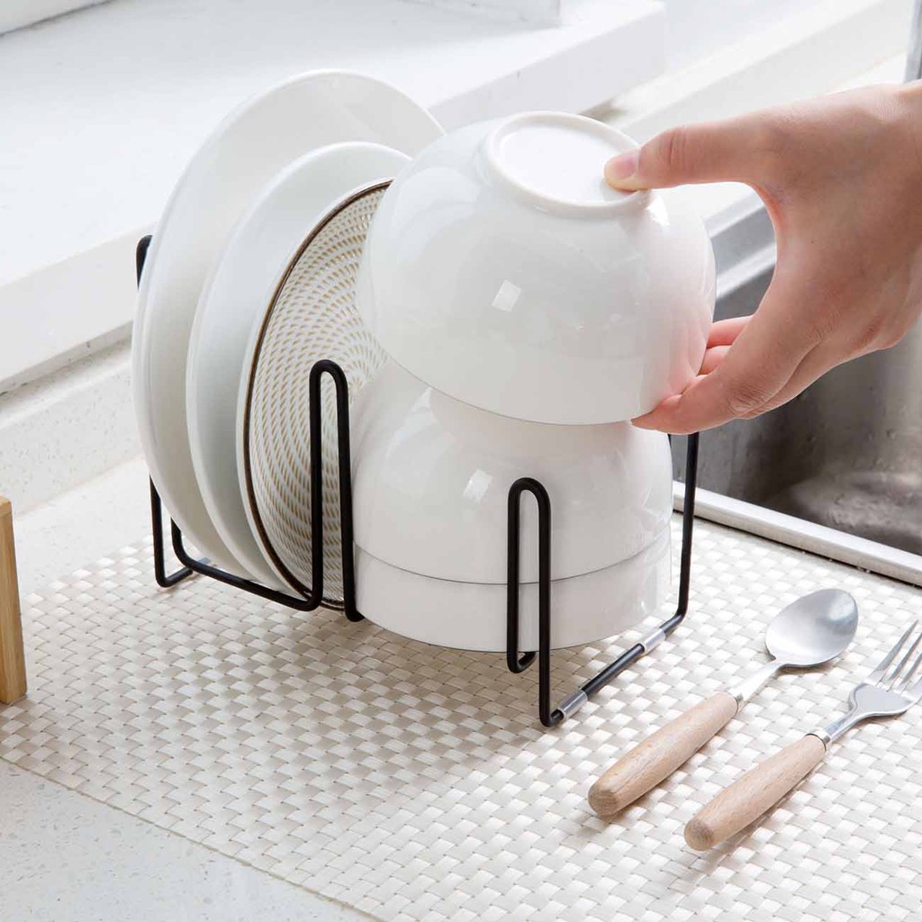 Giá sắt úp chén đĩa JUJIAJIA ráo nước tiện dụng cho nhà bếp
