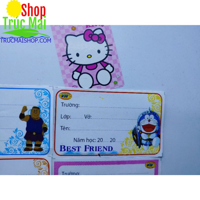 nhãn vở decan tự dính 10 cái