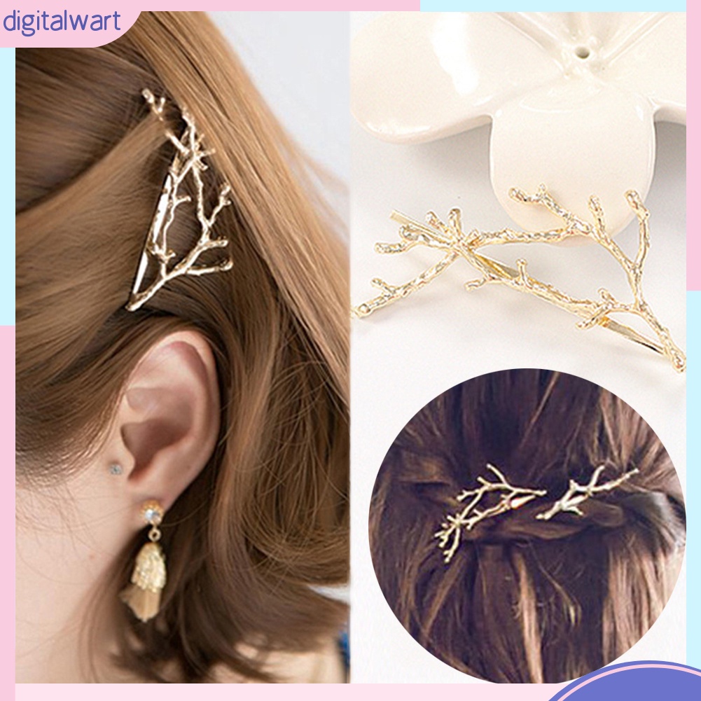 Kẹp tóc kim loại hình sừng nai/ nhánh cây đáng yêu độc đáo cho nữ