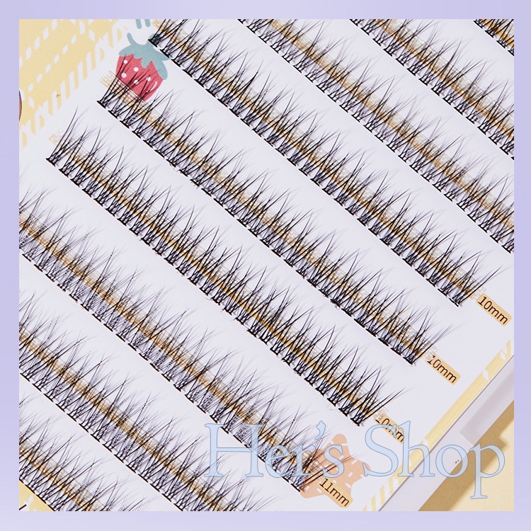 Hộp Lông Mi Giả Tách Sợi Kiểu Dáng Hot Trend Tặng Keo Dán Mi Tự Nối Tại Nhà - Mi Giả Chùm Dáng Chữ A Đuôi Cá Dễ Nối