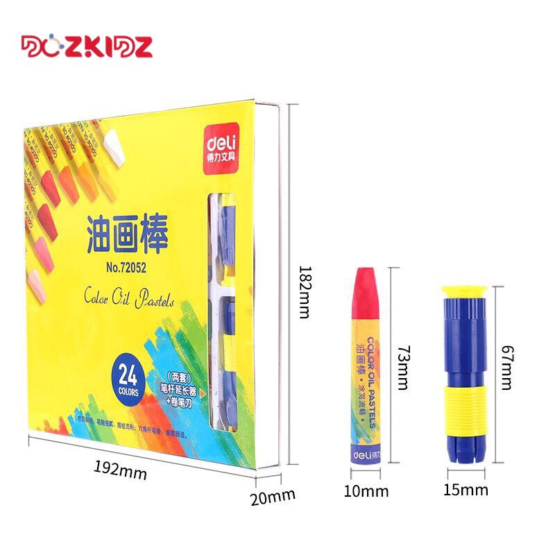 Bộ bút sáp dầu 18/24 màu cho bé tập vẽ - DOZKIDZ