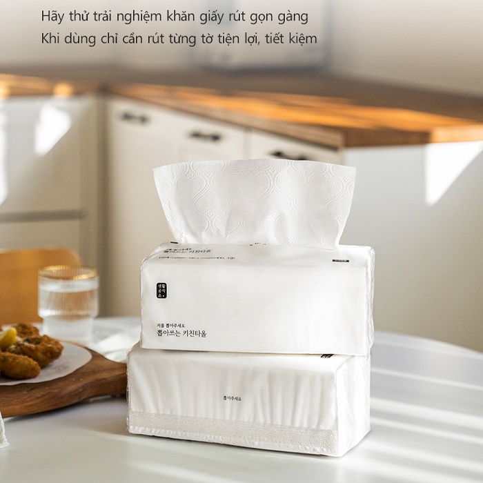 Combo 3 Gói Khăn Giấy Rút Lau Bếp Saengong 100 tờ/Gói - K2V Shop