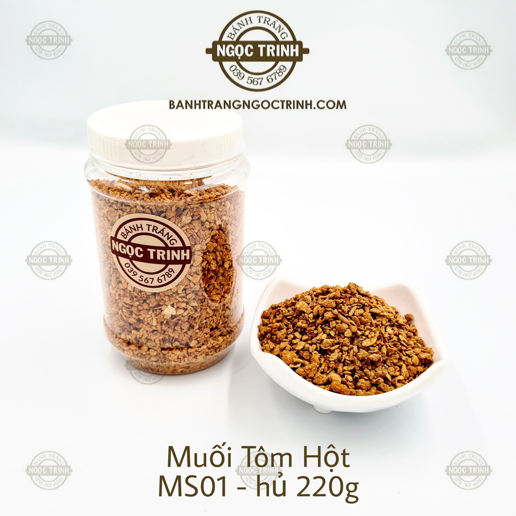 (MS01 220g) Muối tôm Tây Ninh dạng hột siêu ngon bánh tráng Ngọc Trinh
