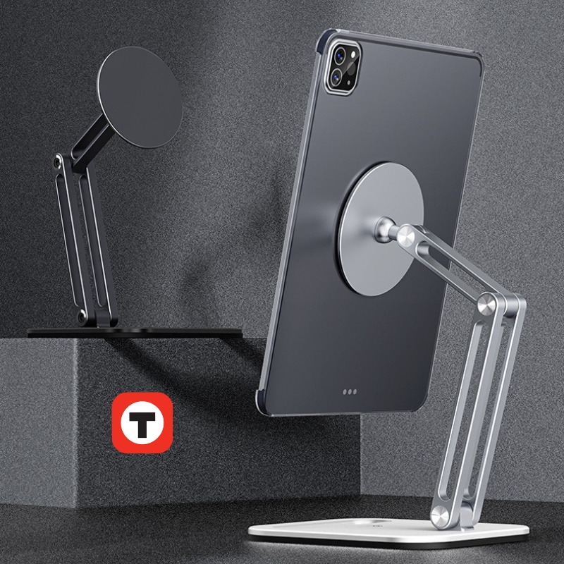 Giá đỡ ipad, máy tính bảng C47, xoay 360 độ, hợp kim nhôm, có thể gấp gọn, cho iPad, Samsung, Galaxy Tab - Techroom.vn