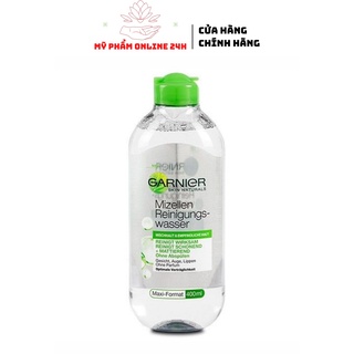Nước tẩy trang Garnier Micellar Cleansing water 400ml Pháp, Dành cho da dầu mụn,da nhạy cảm,da khô - Mỹ Phẩm Online 24h