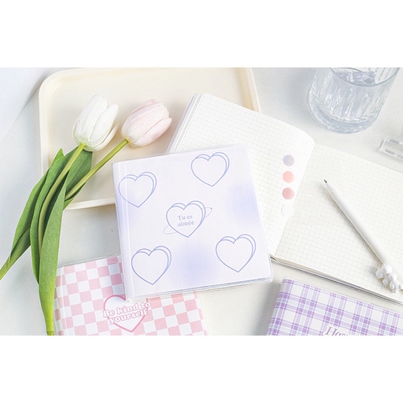 Sổ Tay Vuông Sổ Bullet Journal Ruột Caro Bìa Bọc Plastic Phong Cách Highteen Mẫu 2022ii