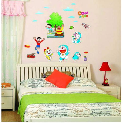 Decal dán tường Doremon 1 - decal doraemon dễ thương