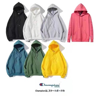 Áo hoodie tay dài thêu chữ Champion thời trang cho nam và nữ
