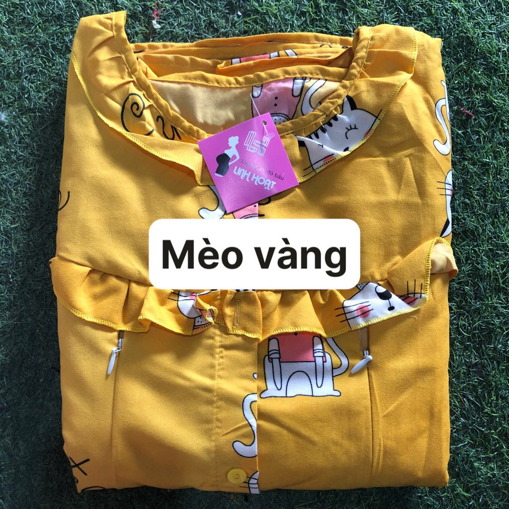 Bộ đồ bầu và sau sinh LỬNG chất kate thái cho mẹ bầu mặc nhà và cho con bú