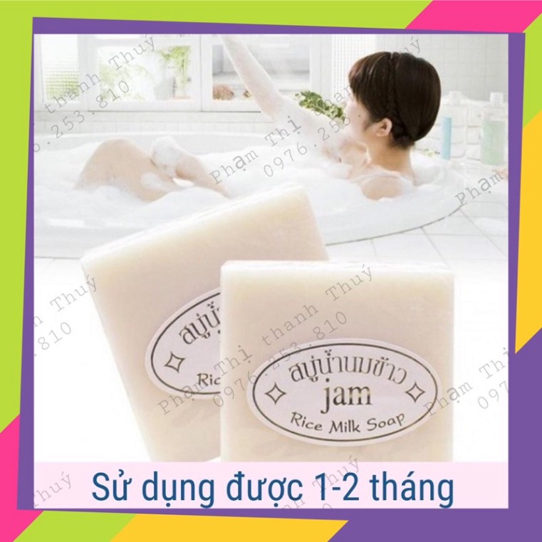 [FREE SHIP] 1 Bánh Xà Phòng Cám Gạo - Xà Phòng Trắng Da Thái Lan Jam Rice Milk - Soáp xà phòng cám gạo - Tổng Sỉ Toàn Qu