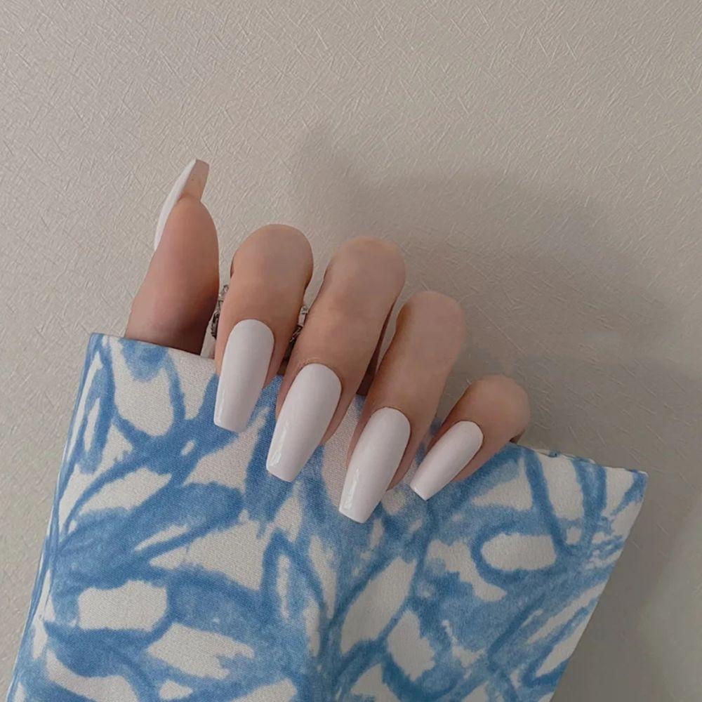 XIANTIN Bộ 24 Móng Tay Giả Đính Kim Tuyến Lấp Lánh