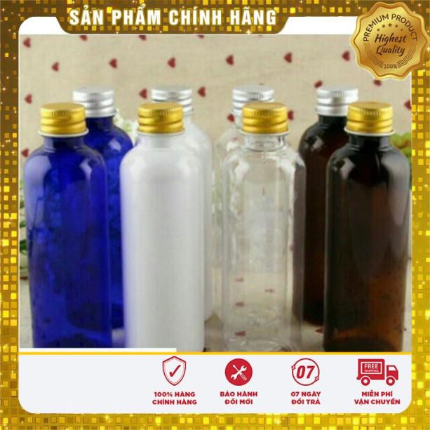 Chai nhựa pet nắp vặn nhôm 100ml/50ml/30ml/20ml đựng mỹ phẩm, dược phẩm [Nguồn Chai Lọ Sỉ]