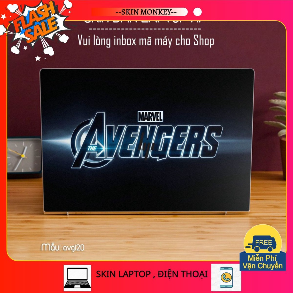 Skin miếng Dán decal Laptop HP in Avenger siêu đẹp