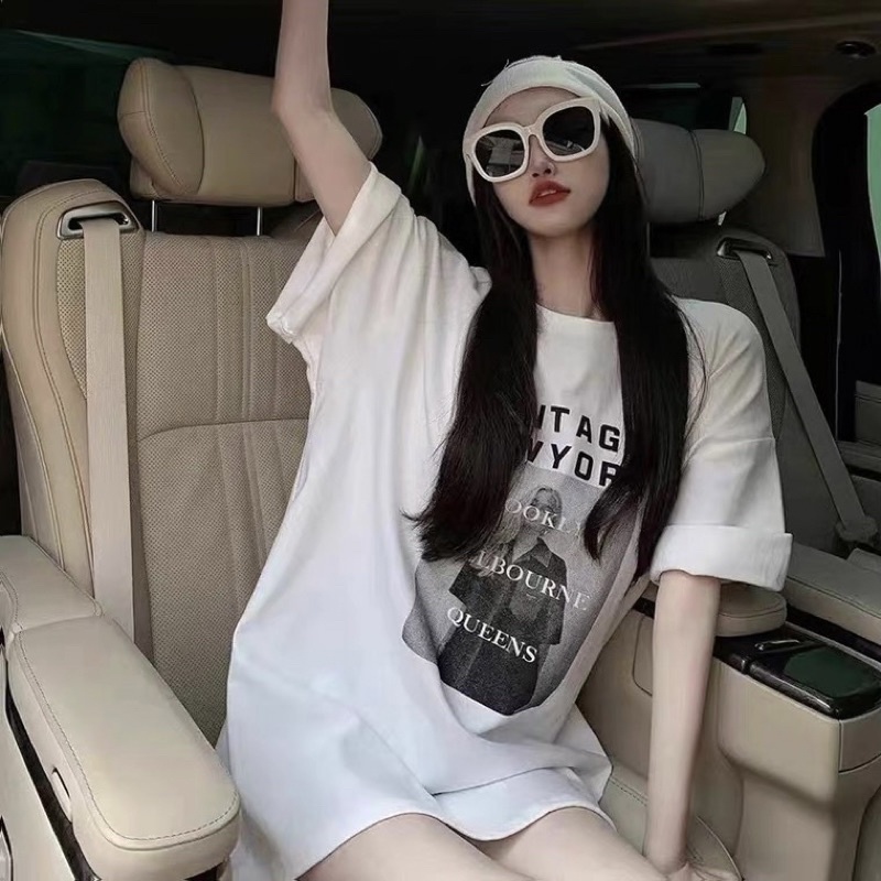 Áo phông 3158, áo thun tay lỡ form rộng chất cotton in hình tage