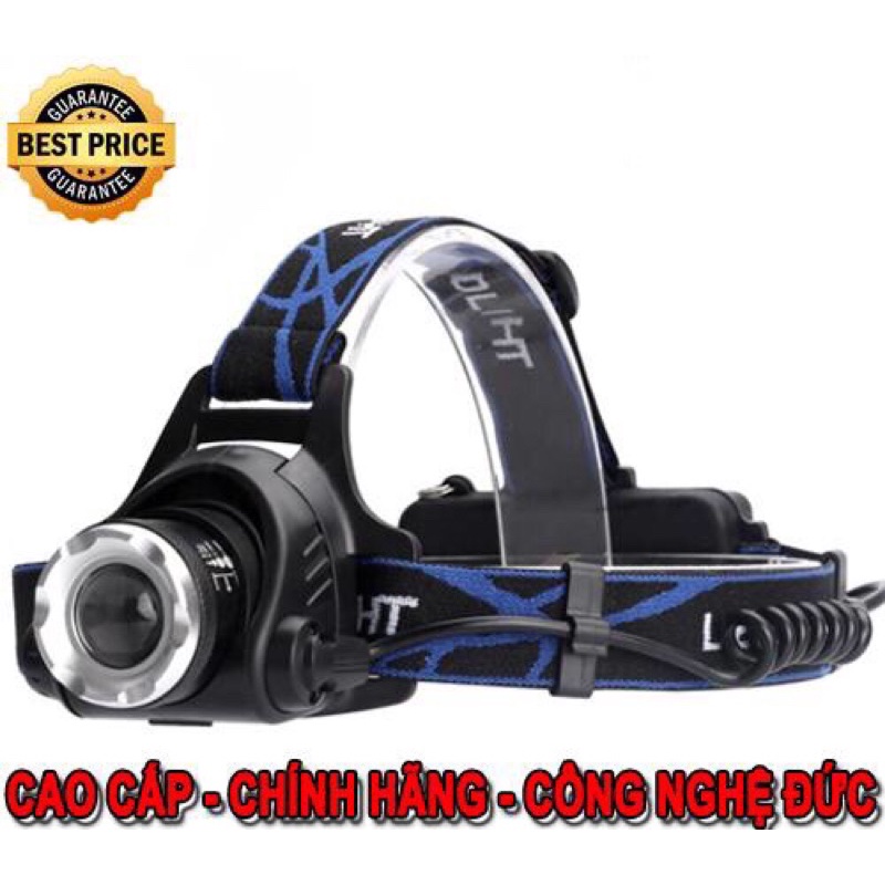 Đèn đeo đầu sạc siêu sáng có zoom dùng 2 pin 18650. Bộ